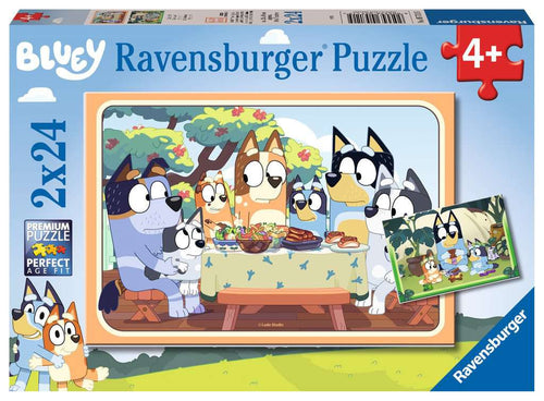Bluey: Let's Do This – 2 x 24 Piece Jigsaw Puzzles (Ravensburger) - Completed Puzzle