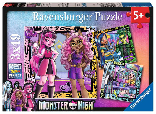 Monster High – 3 x 49 Piece Jigsaw Puzzles (Ravensburger) - Completed Puzzle