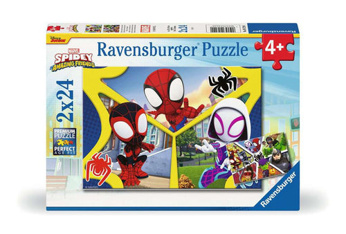 Spidey and His Amazing Friends – 2 x 24 Piece Jigsaw Puzzles (Ravensburger) - Completed Puzzle