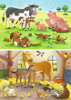 Farm Animals – 2 x 12 Piece Jigsaw Puzzles (Ravensburger)