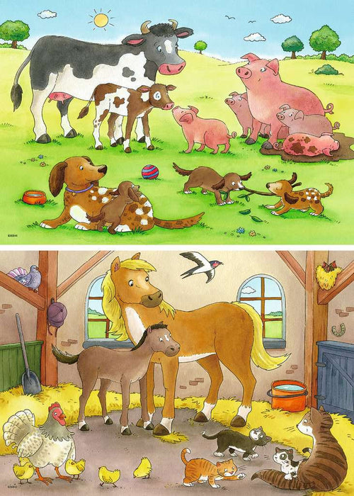 Farm Animals – 2 x 12 Piece Jigsaw Puzzles (Ravensburger)