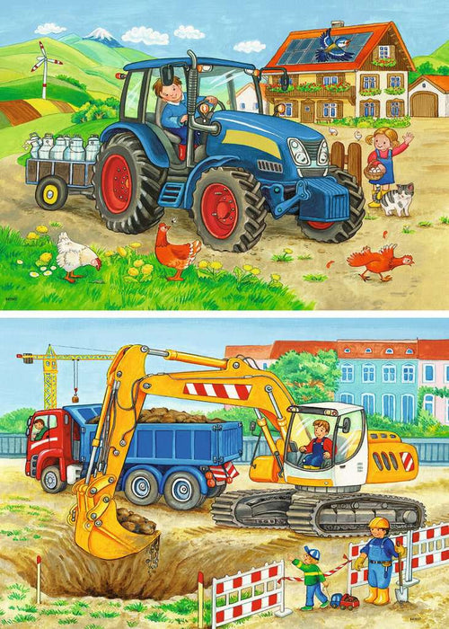 Hard at Work – 2 x 12 Piece Jigsaw Puzzles (Ravensburger)
