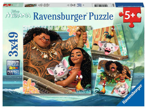 Disney Moana – 3x49 Piece Jigsaw Puzzles (Ravensburger) - Completed Puzzle