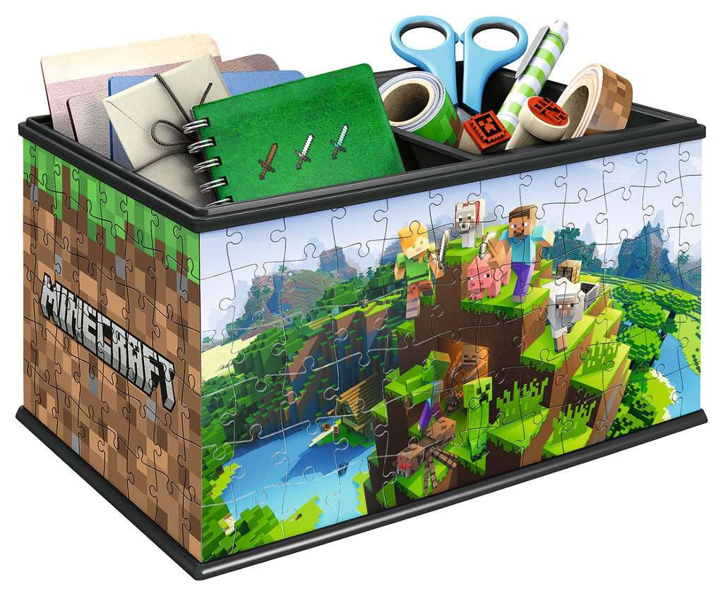 Minecraft Storage Box 3D – 216 Piece Jigsaw Puzzle (Ravensburger)