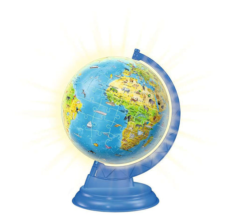 Light Up Children's World Globe – 180 Piece 3D Jigsaw Puzzle (Ravensburger)