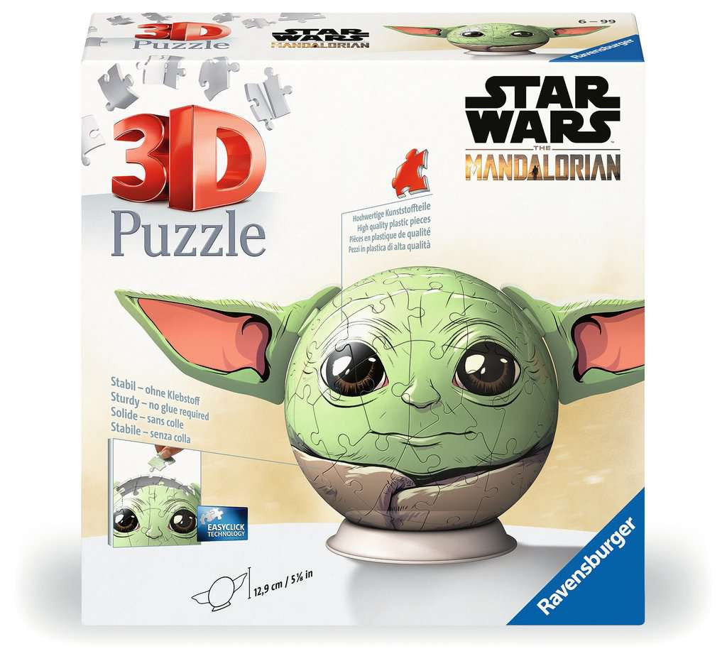 Star Wars The Mandalorian: Grogu with Ears – 72 Piece 3D Jigsaw Puzzle (Ravensburger)