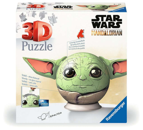 Star Wars The Mandalorian: Grogu with Ears – 72 Piece 3D Jigsaw Puzzle (Ravensburger) - Completed Puzzle