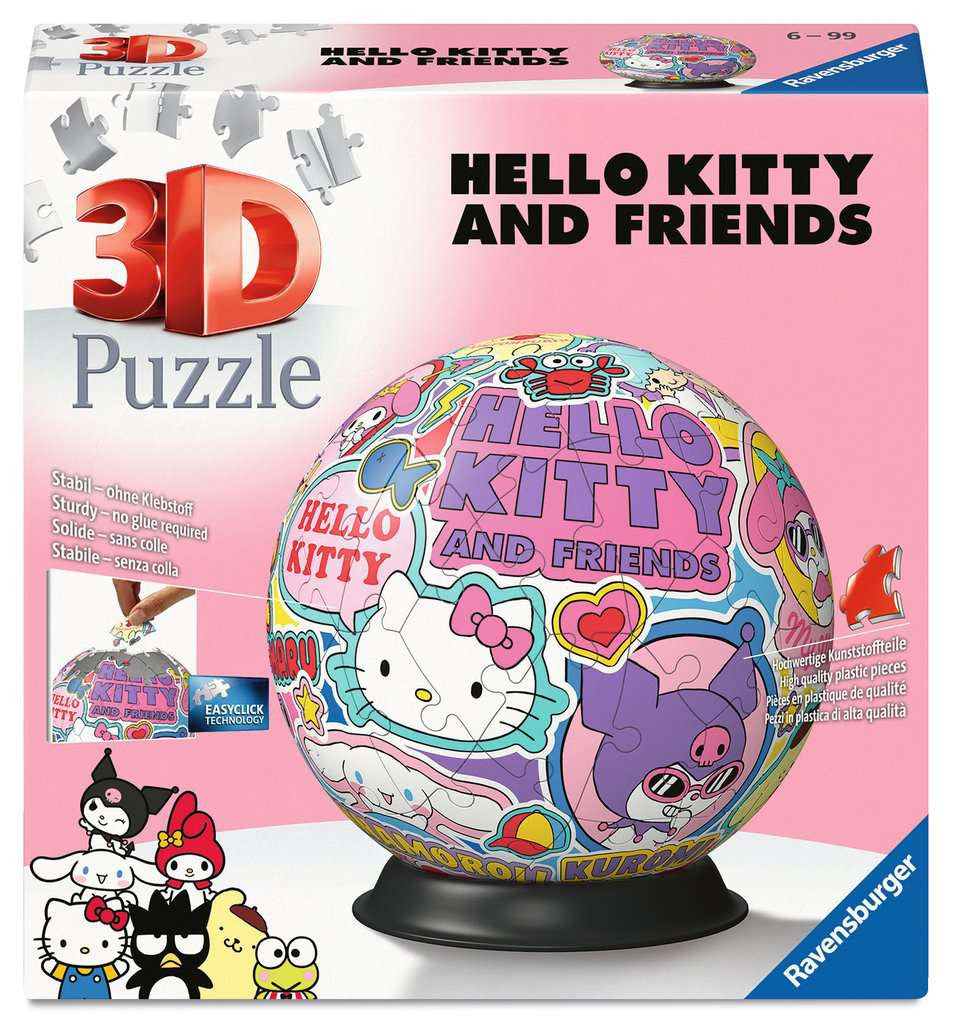 Hello Kitty and Friends – 72 Piece 3D Jigsaw Puzzle (Ravensburger)