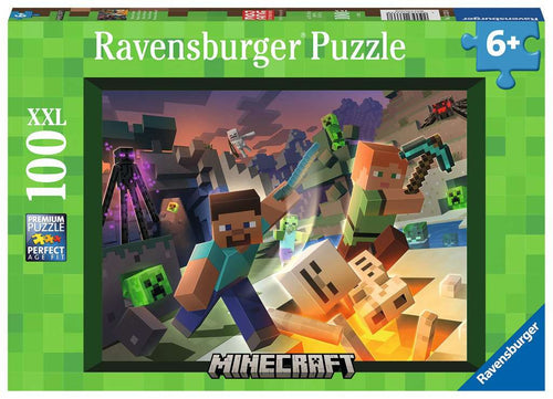 Monster Minecraft XXL – 100 Piece Jigsaw Puzzle (Ravensburger) - Completed Puzzle