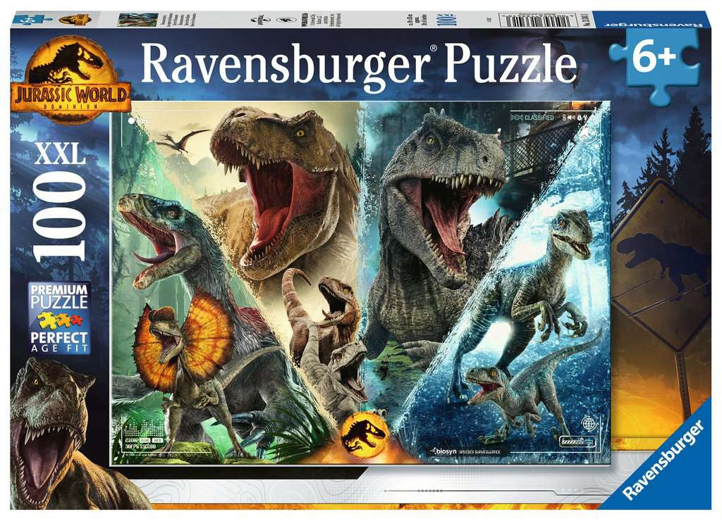 Jurassic World Dominion: Species Surveillance XXL – 100 Piece Jigsaw Puzzle (Ravensburger)