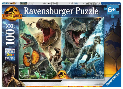Jurassic World Dominion: Species Surveillance XXL – 100 Piece Jigsaw Puzzle (Ravensburger) - Completed Puzzle