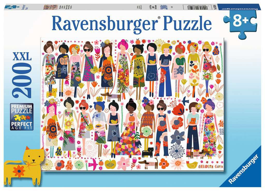 Flowers & Friends XXL – 200 Piece Jigsaw Puzzle (Ravensburger)