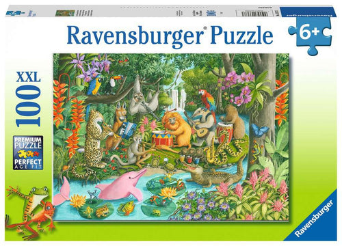 Rainforest River Band XXL – 100 Piece Jigsaw Puzzle (Ravensburger) - Completed Puzzle