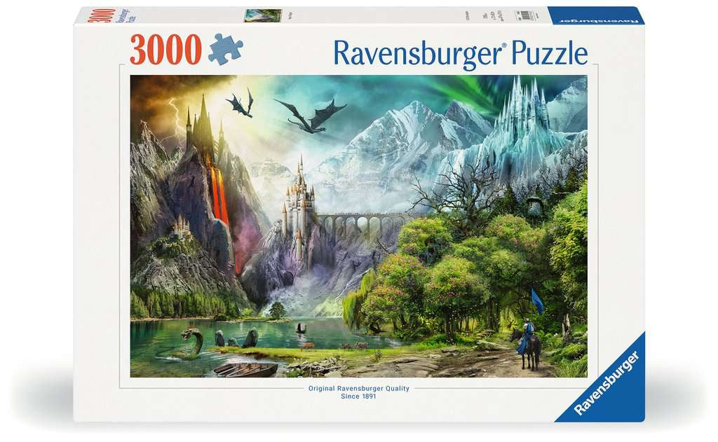 Box, straight on: Reign of Dragons – 3000 Piece Jigsaw Puzzle (Ravensburger)