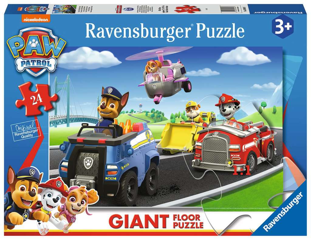 PAW Patrol Rescue Vehicles - 24 Piece Giant Floor Jigsaw Puzzle (Ravensburger)