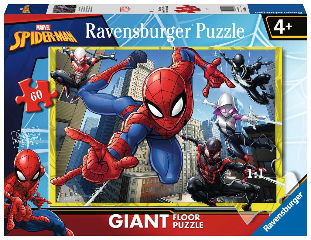 Marvel Spider-Man Giant Floor - 60 Piece Jigsaw Puzzle (Ravensburger) - Completed Puzzle
