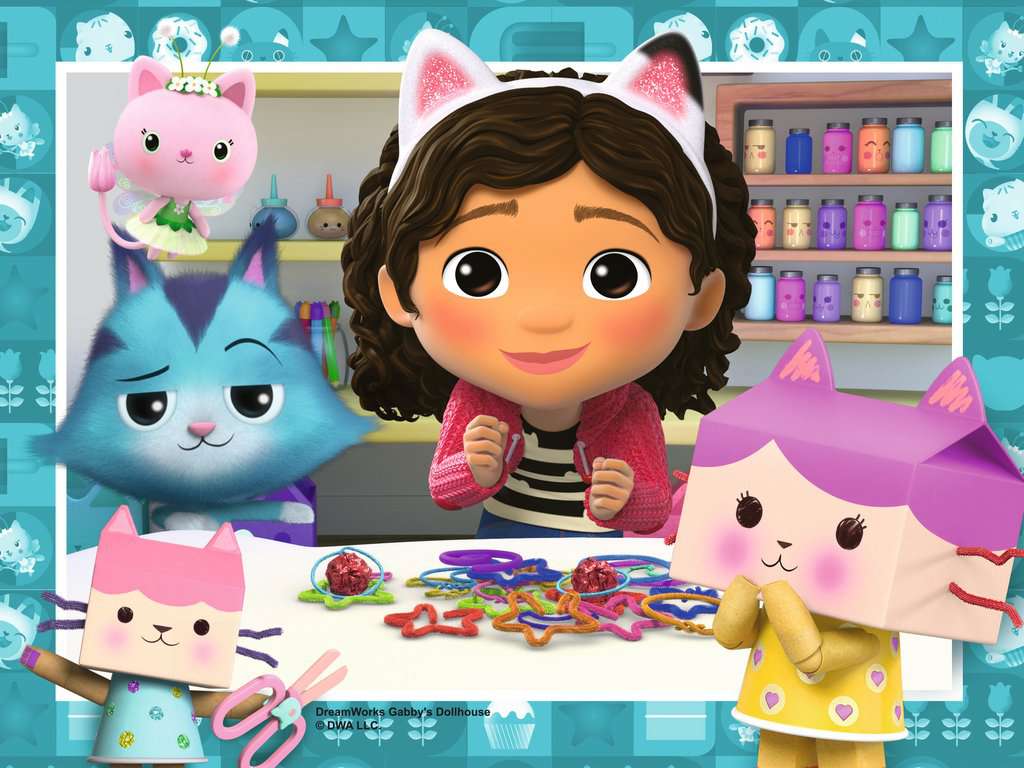 Gabby's Dollhouse 4 in a Box - 12, 16, 20 & 24 Piece Jigsaw Puzzles (Ravensburger)