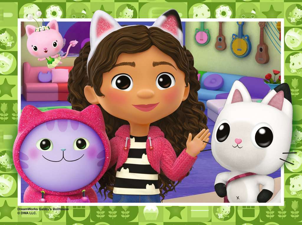 Gabby's Dollhouse 4 in a Box - 12, 16, 20 & 24 Piece Jigsaw Puzzles (Ravensburger)