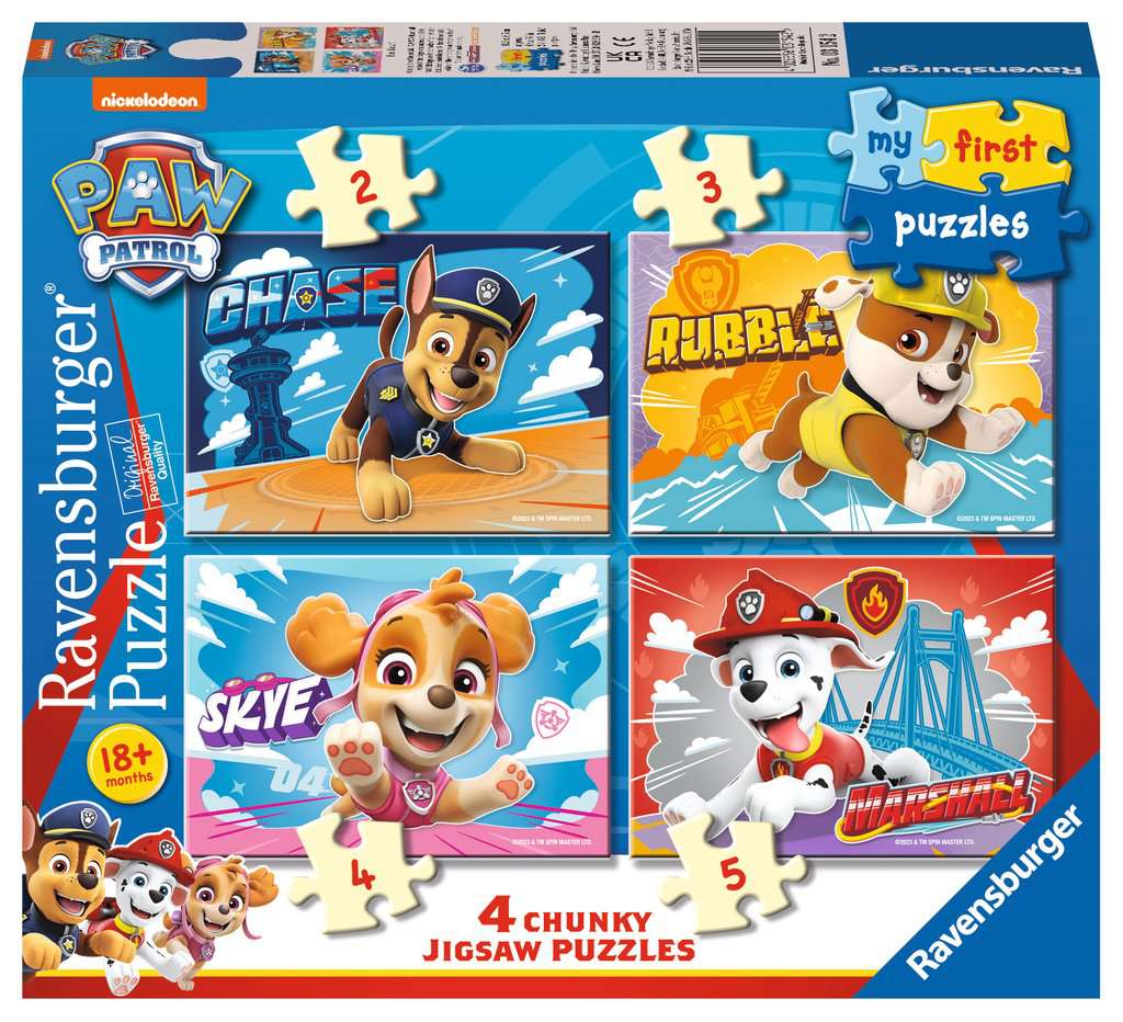 Paw Patrol My First Puzzles - 4 Chunky Jigsaws (Ravensburger)