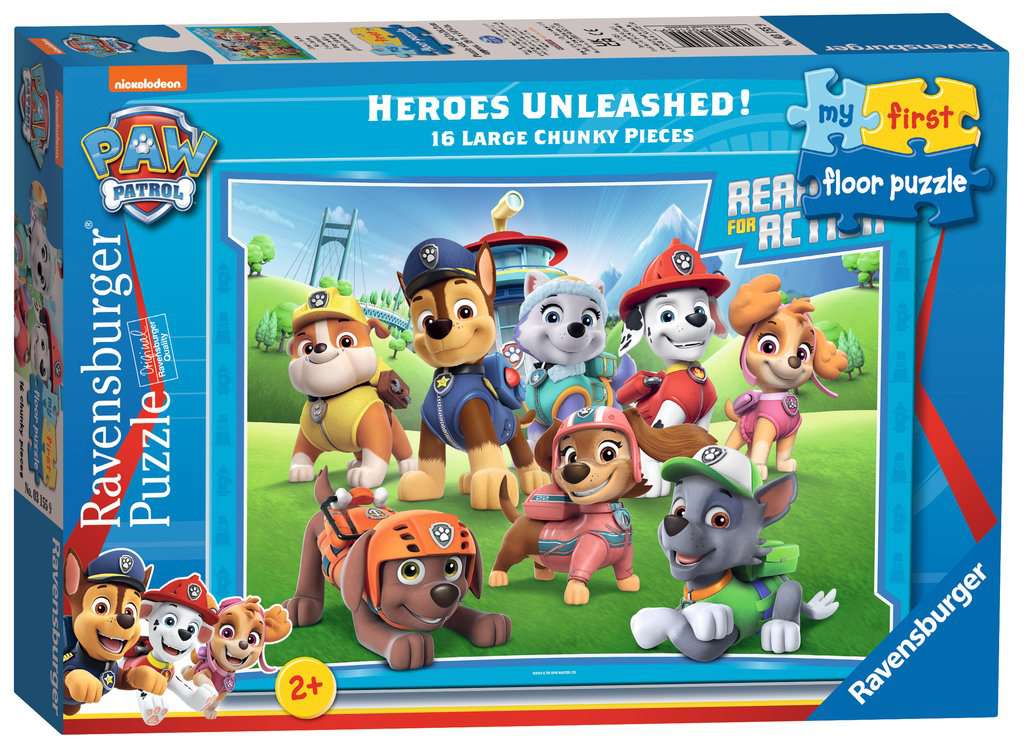 PAW Patrol Heroes Unleashed! - 16 Piece My First Floor Puzzle (Ravensburger) - Completed Puzzle