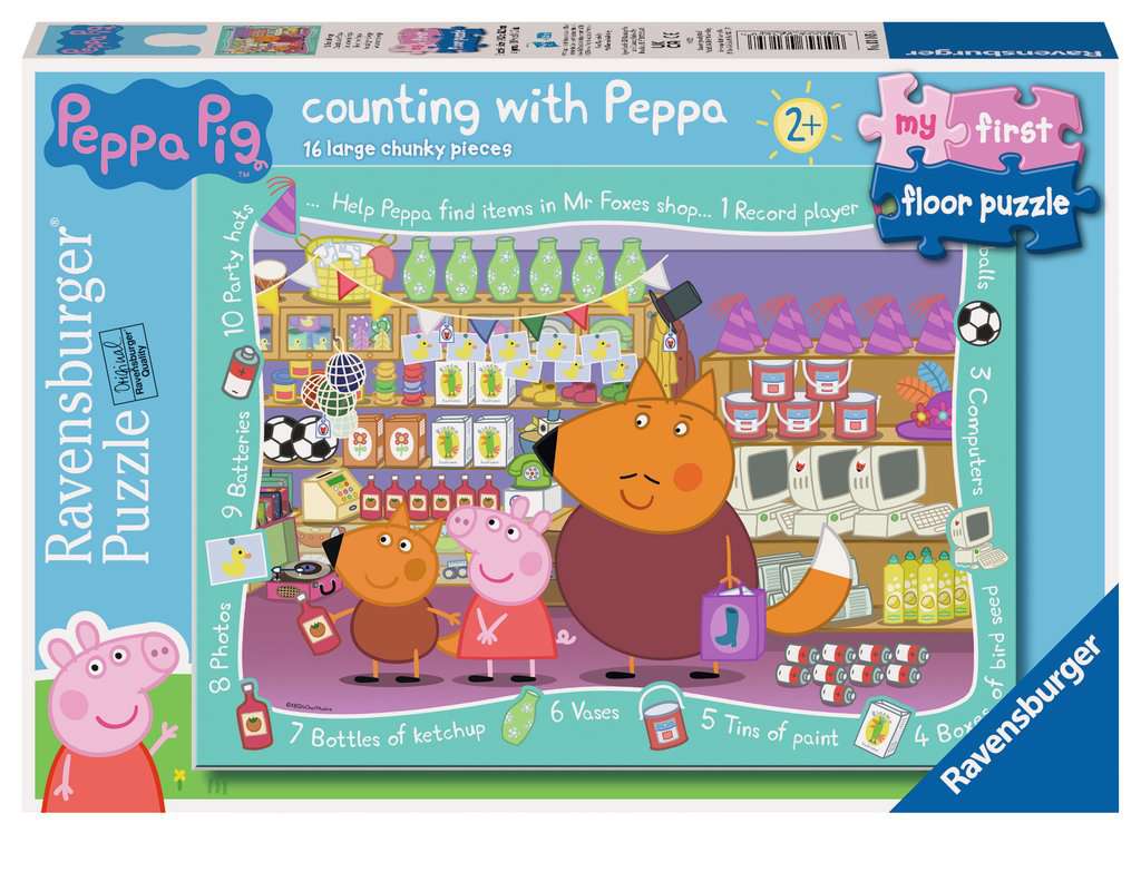 Counting with Peppa - 16 Piece My First Floor Puzzle (Ravensburger)