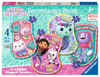 Gabby's Dollhouse 4 Large Shaped Puzzles - 10, 12, 14 & 16 Pieces (Ravensburger)