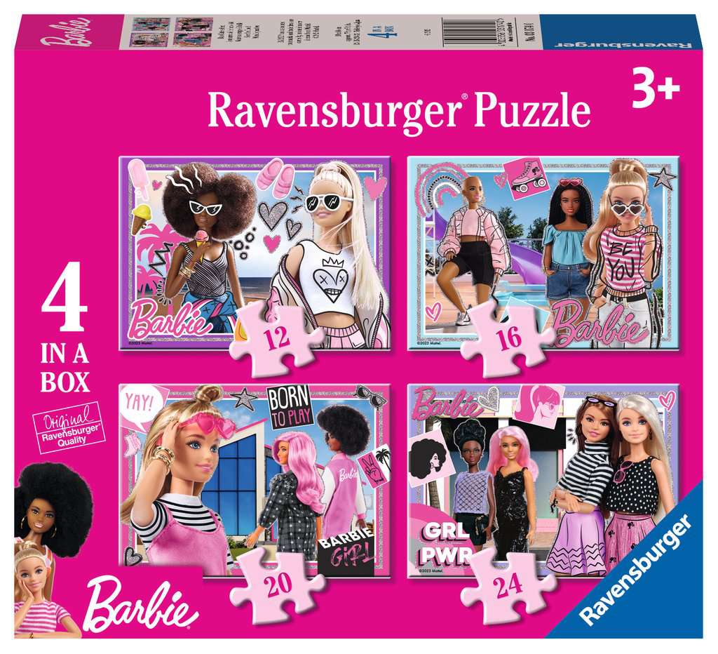 Barbie 4 in a Box - 12, 16, 20 & 24 Piece Jigsaw Puzzles (Ravensburger)