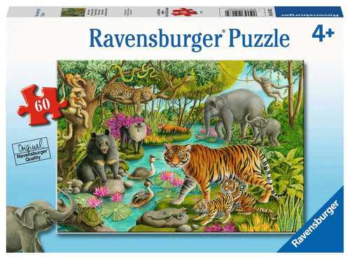 Jungle Animals - 60 Piece Jigsaw Puzzle (Ravensburger) - Completed Puzzle