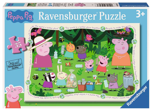 Peppa Pig Recycle Together - 35 Piece Jigsaw Puzzle (Ravensburger) - Completed Puzzle