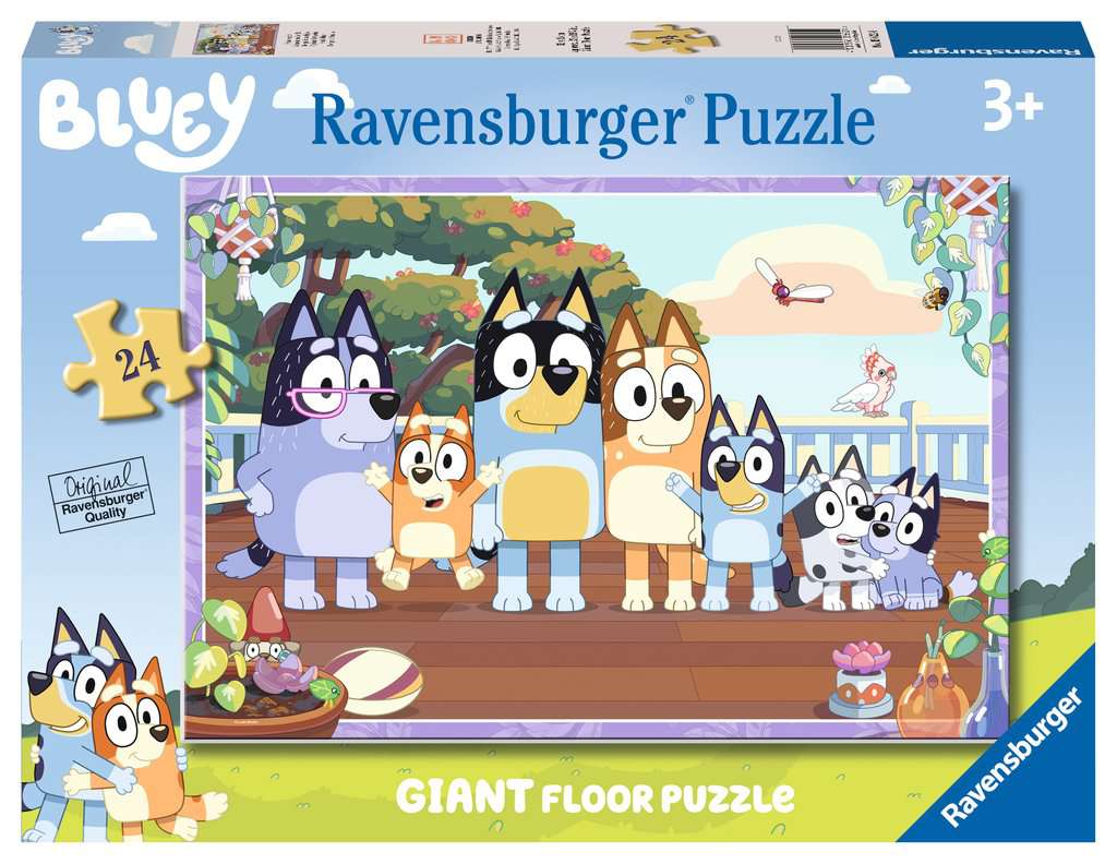 Bluey Family Fun - 24 Piece Giant Floor Puzzle (Ravensburger) - Completed Puzzle