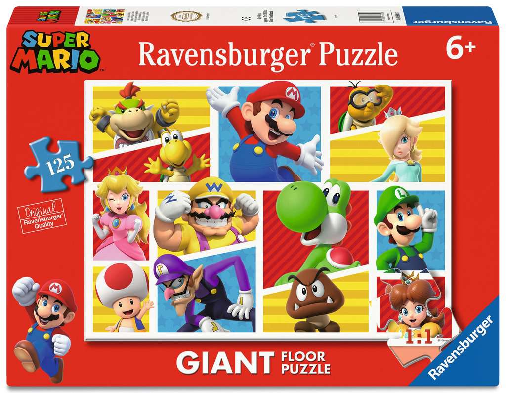 Super Mario Characters - 125 Piece Giant Floor Jigsaw Puzzle (Ravensburger)