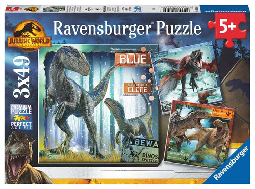 Jurassic World Dominion - Blue & Co - 3x49 Piece Jigsaw Puzzle (Ravensburger)