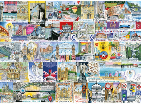 Artwork: Bright Lights & Big Cities – 500 XL Piece Jigsaw Puzzle (Gibsons)