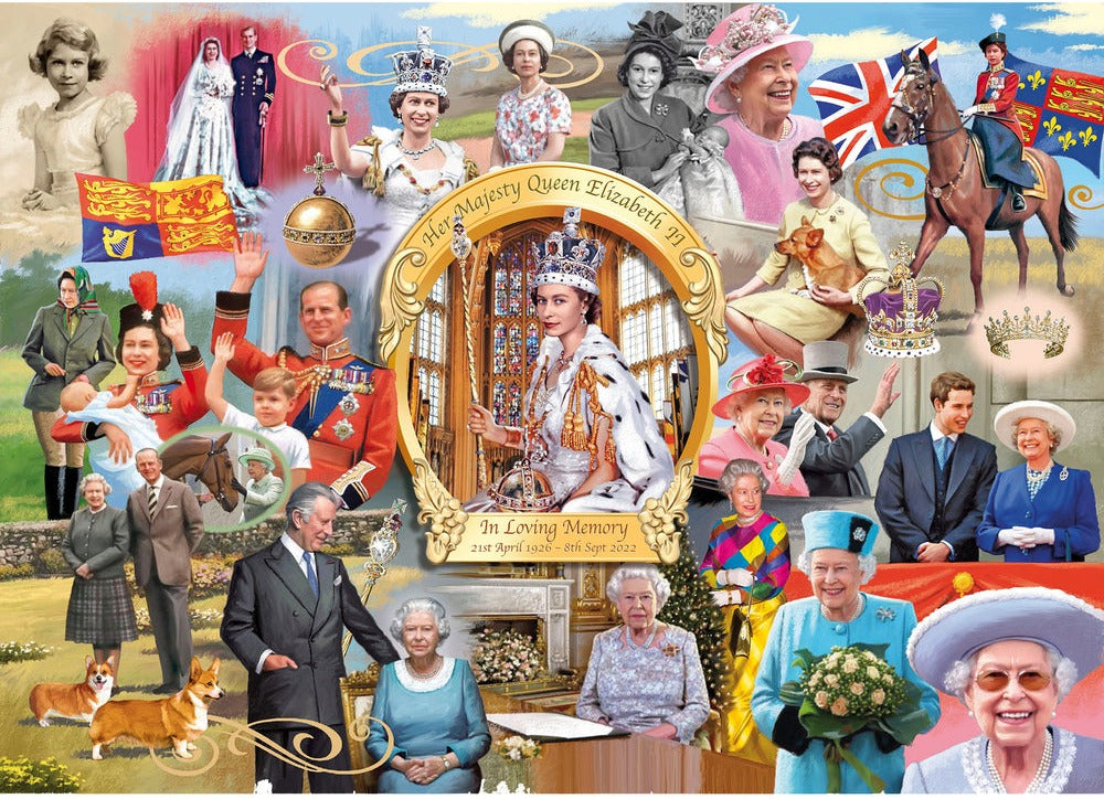 Artwork: Queen Elizabeth II Commemorative Puzzle – 1000 Piece Jigsaw Puzzle (Gibsons)