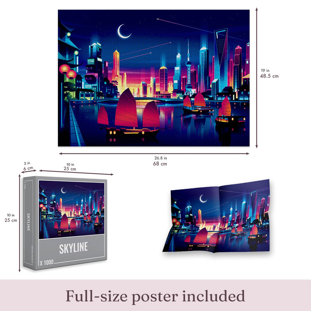 Size guide: Skyline – 1000 Piece Jigsaw Puzzle (Cloudberries)