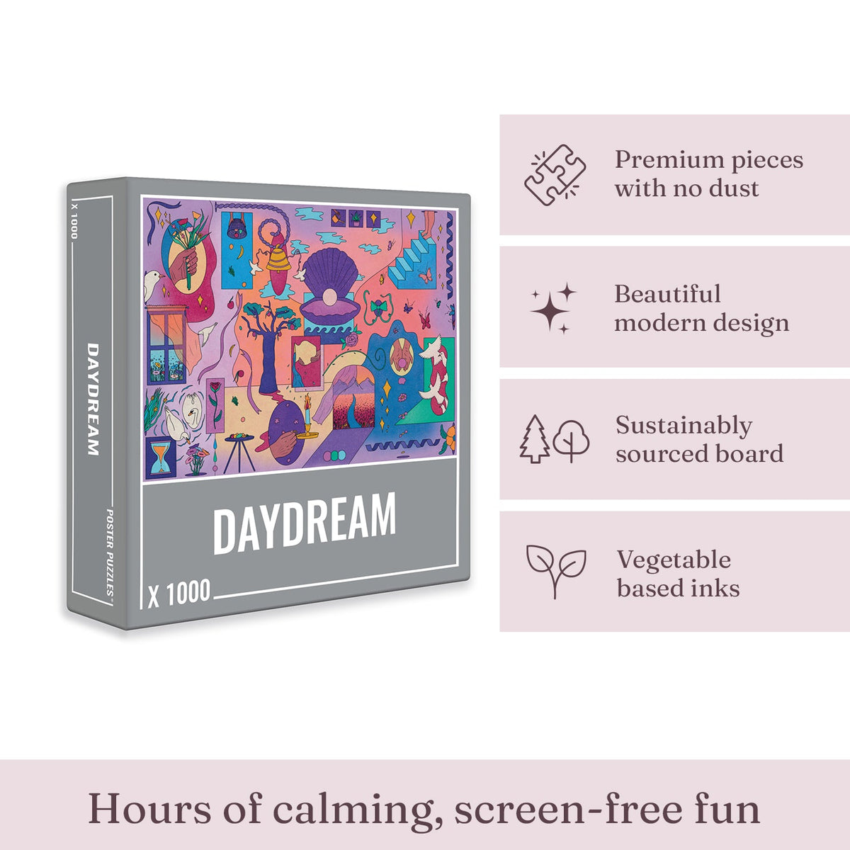 Size guide: Daydream – 1000 Piece Jigsaw Puzzle (Cloudberries)