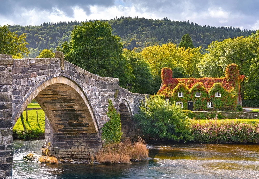 Artwork: Village Corner in Wales – 1000 Piece Jigsaw Puzzle (Castorland)