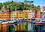 Artwork: Portofino on Reflection – 1000 Piece Jigsaw Puzzle (House of Puzzles)