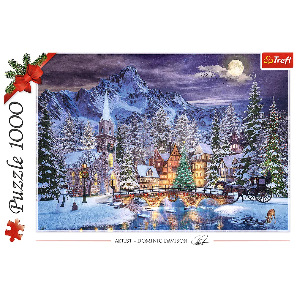 Christmas Atmosphere by Dominic Davison - 1000 Piece Jigsaw Puzzle (Trefl) - Completed Puzzle