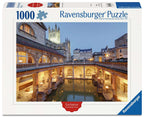 Box, straight on: The Roman Baths, Bath at Dusk - 1000 Piece Jigsaw Puzzle