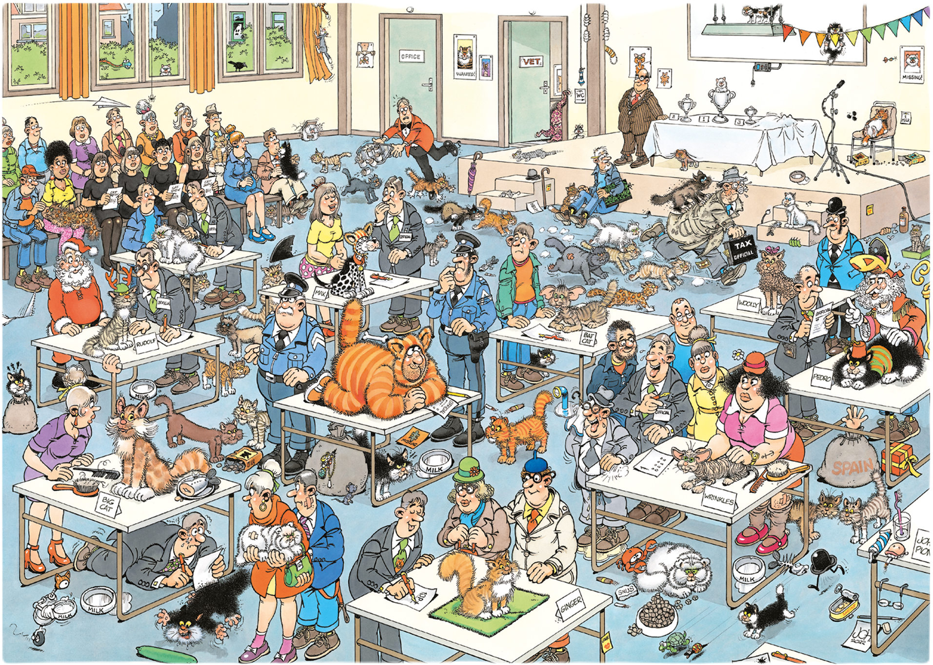 The Cat Pageantry by Jan Van Haasteren – 2000 Piece Jigsaw Puzzle (Jan Van Haasteren)