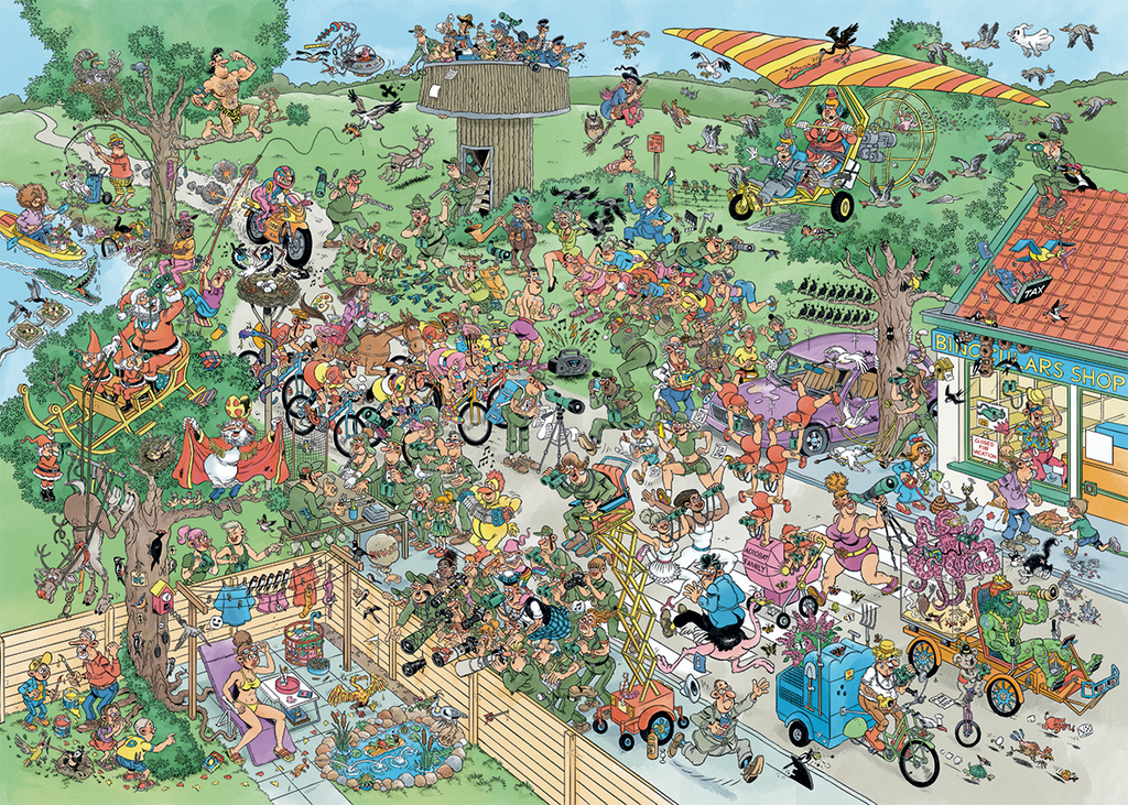 Big Day Birding by Jan Van Haasteren – 1000 Piece Jigsaw Puzzle (Jan Van Haasteren)