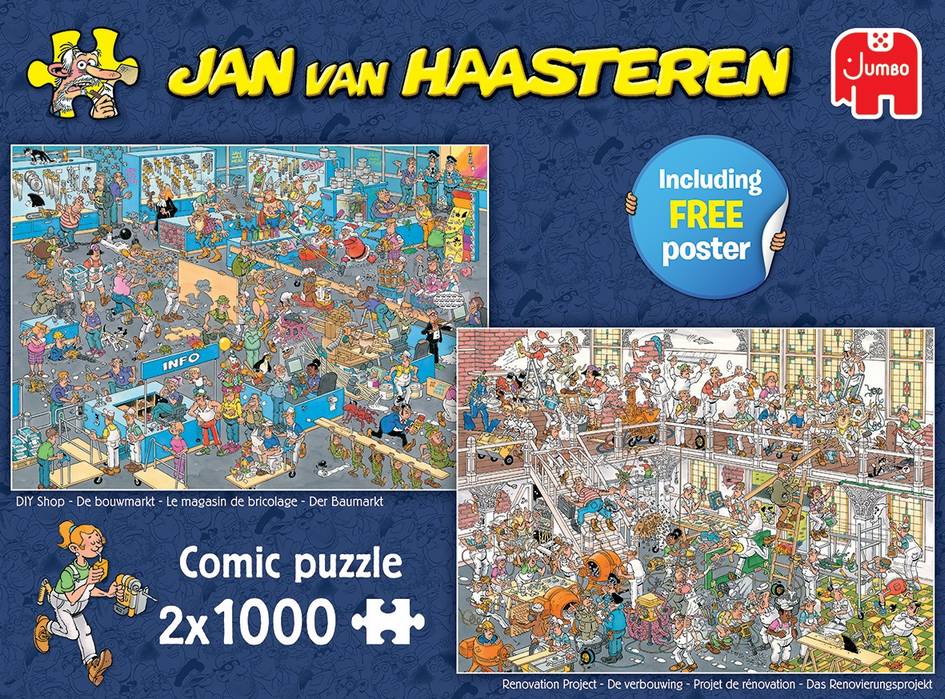 How Not to DIY by Jan Van Haasteren – 2 x 1000 Piece Jigsaw Puzzle (Jan Van Haasteren)