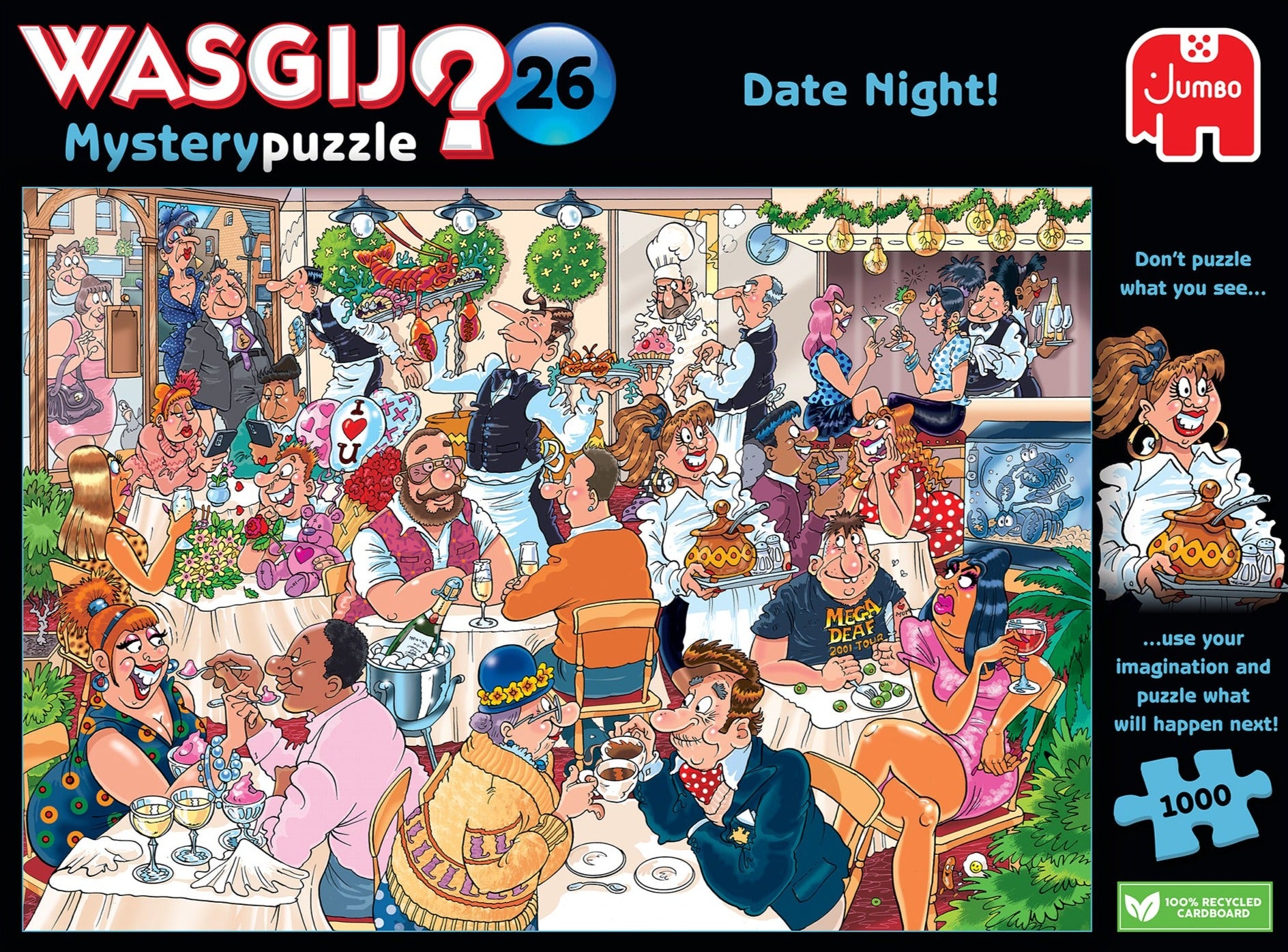 Wasgij Mystery 26: Date Night! – 1000 Piece Jigsaw Puzzle (Wasgij)