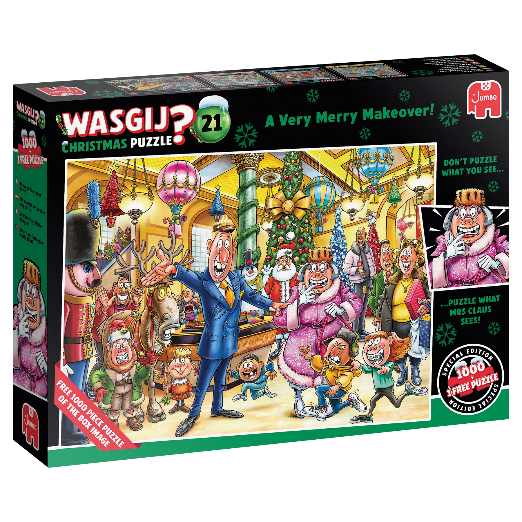 Wasgij Christmas 21: A Very Merry Makeover! – 1000 Piece Jigsaw Puzzle (Wasgij)