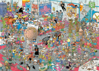 Artwork: Give us space & All dressed up by Jan van Haasteren - 2x1000 Piece Jigsaw Puzzle (Jumbo)