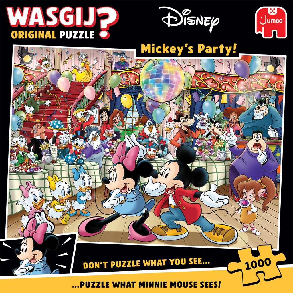 Box, straight on: Wasgij Original: Disney Mickey's Party – 1000 Piece Jigsaw Puzzle (Wasgij)