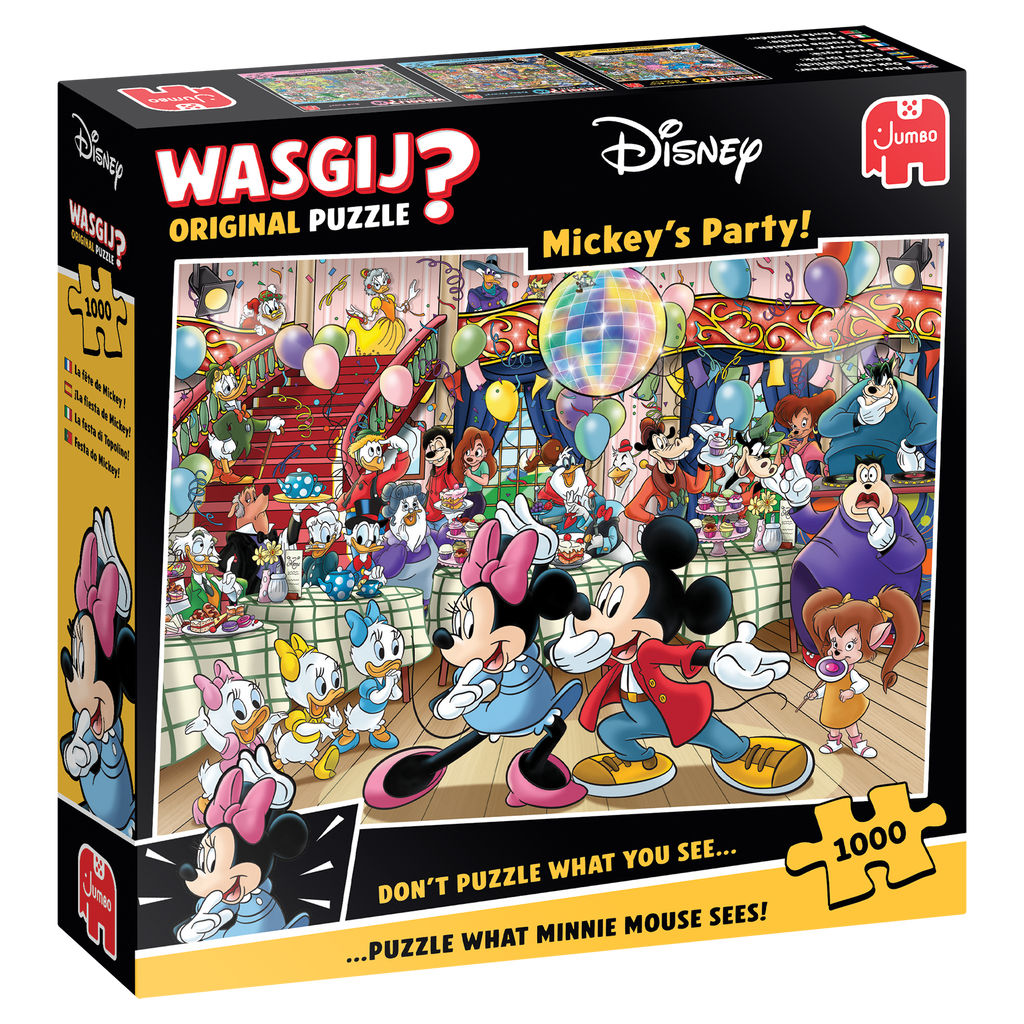 Box, turned right: Wasgij Original: Disney Mickey's Party – 1000 Piece Jigsaw Puzzle (Wasgij)