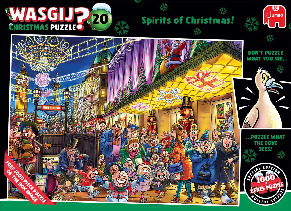 Box, straight on: Wasgij Christmas 20: Spirits of Christmas! – 1000 Piece Jigsaw Puzzle (Wasgij)