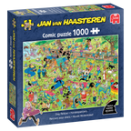 Box, turned left: Dog Parkour by Jan Van Haasteren – 1000 Piece Jigsaw Puzzle (Jan van Haasteren)